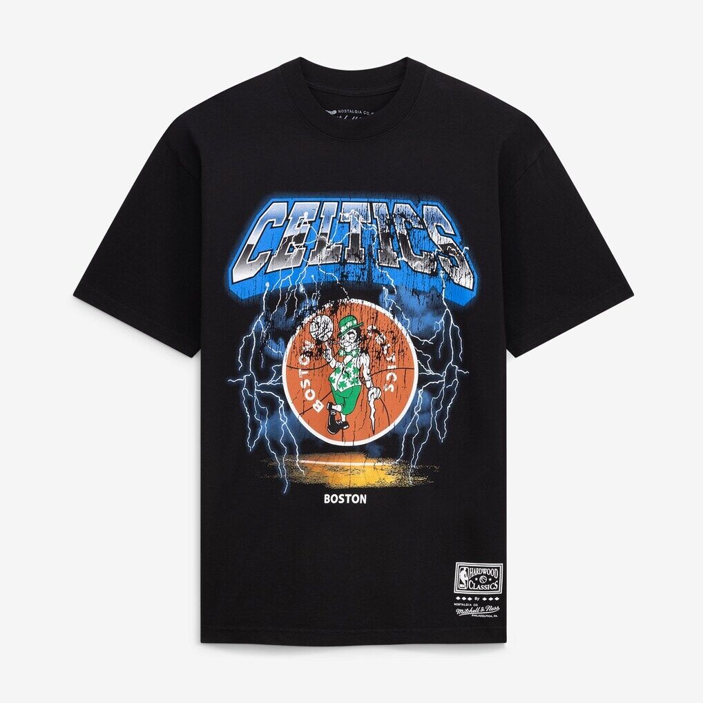 Boston Celtics Mitchell & Ness Lightning T-Shirt