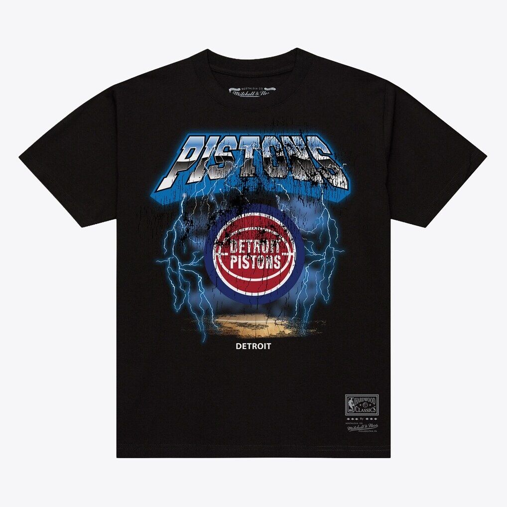 Detroit Pistons Mitchell & Ness Lightning T-Shirt