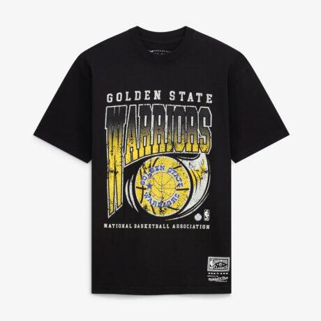 Golden State Warriors Mitchell & Ness Ball Out T-Shirt - Black - Front View