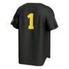 Iowa Hawkeyes GameDay Greats Youth Lightweight Collegiate Baseball Fashion Jersey - Black - Detail View