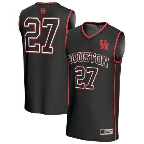 Houston Cougars GameDay Greats Youth Lightweight Collegiate Basketball Fashion Jersey - Black - Front View