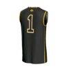 Iowa Hawkeyes GameDay Greats Youth Lightweight Collegiate Basketball Fashion Jersey - Black - Detail View