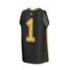 Iowa Hawkeyes GameDay Greats Unisex Lightweight Collegiate Basketball Fashion Jersey - Black - Detail View