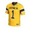 Iowa Hawkeyes GameDay Greats Unisex Lightweight Collegiate Football Fashion Jersey - Gold - Side View