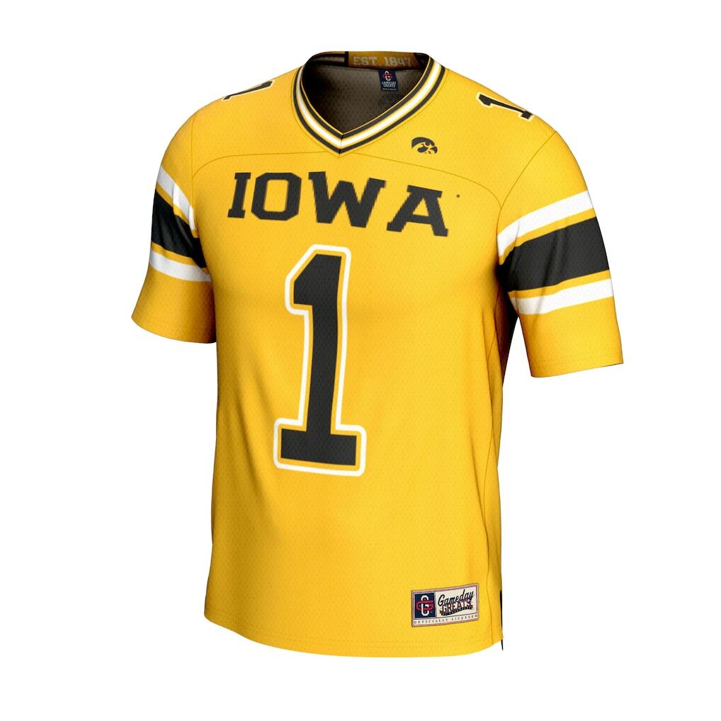 Iowa Hawkeyes GameDay Greats Unisex Lightweight Collegiate Football Fashion Jersey