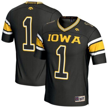Iowa Hawkeyes GameDay Greats Youth Lightweight Collegiate Football Fashion Jersey - Black - Front View