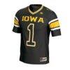 Iowa Hawkeyes GameDay Greats Youth Lightweight Collegiate Football Fashion Jersey - Black - Side View
