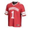 Houston Cougars GameDay Greats Unisex Lightweight Collegiate Football Fashion Jersey - Red - Side View