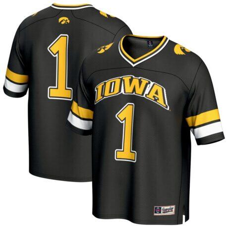 Iowa Hawkeyes GameDay Greats Youth Lightweight Collegiate Football Fashion Jersey - Black - Front View