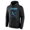 Kansas City Royals Home Field Pop Personalized Name & Number Hoodie - Black - Side View