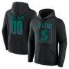 Seattle Mariners Home Field Pop Personalized Name & Number Hoodie - Black - Front View