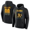 Athletics Big & Tall Home Field Pop Personalized Name & Number Hoodie - Black - Front View