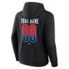 Texas Rangers Big & Tall Home Field Pop Personalized Name & Number Hoodie - Black - Detail View
