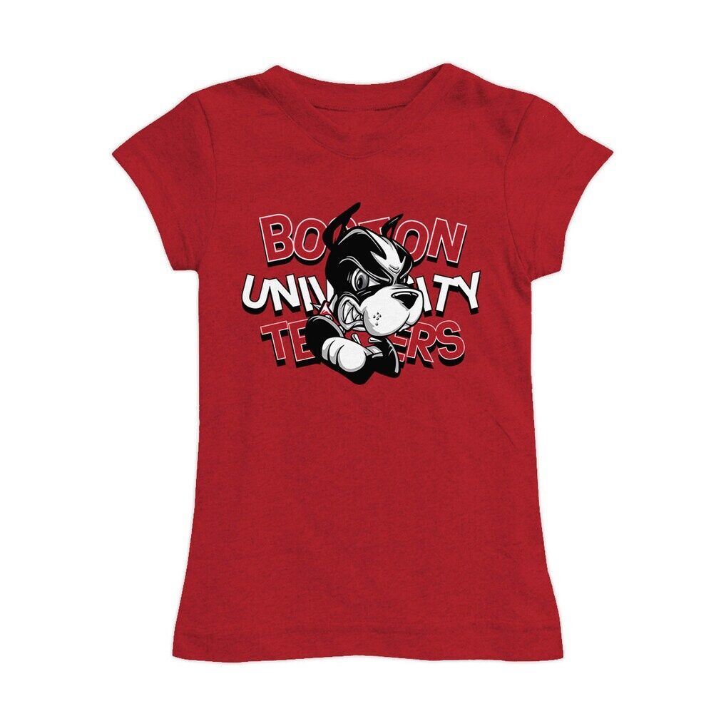 Boston University Vive La Fete Girls Toddler Mascot & Name Fitted T-Shirt - Scarlet