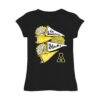 Appalachian State Mountaineers Vive La Fete Girls Toddler Game Day Spirit Cheer Fitted T-Shirt - Black - Front View