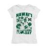 Hawaii Rainbow Warriors Vive La Fete Girls Toddler All-Star Game Day Sports Fitted T-Shirt - White - Front View