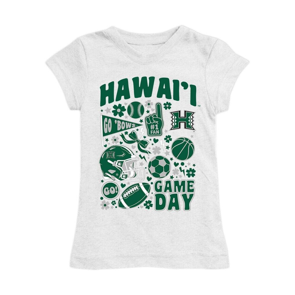 Hawaii Rainbow Warriors Vive La Fete Girls Toddler All-Star Game Day Sports Fitted T-Shirt