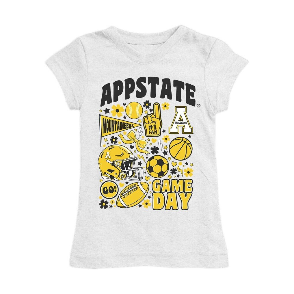 Appalachian State Mountaineers Vive La Fete Girls Toddler All-Star Game Day Sports Fitted T-Shirt
