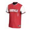 Louisville Cardinals GameDay Greats Unisex Lightweight Softball Fashion Jersey - Red - Side View