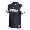 Fresno State Bulldogs GameDay Greats Youth Lightweight Softball Fashion Jersey - Navy - Side View