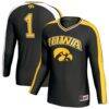 Iowa Hawkeyes GameDay Greats Unisex Lightweight Collegiate Volleyball Fashion Jersey - Black - Front View