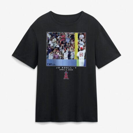 Jo Adell Los Angeles Angels MLB Flash Feature T-Shirt - Black - Front View