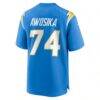 Kayode Awosika Los Angeles Chargers Nike Team Game Jersey - - Detail View