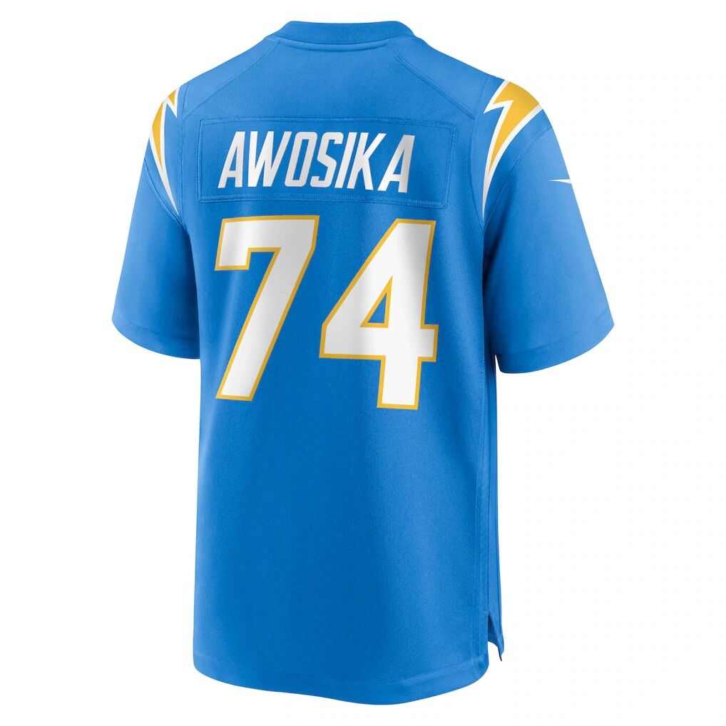 Kayode Awosika Los Angeles Chargers Nike Team Game Jersey -  Powder Blue