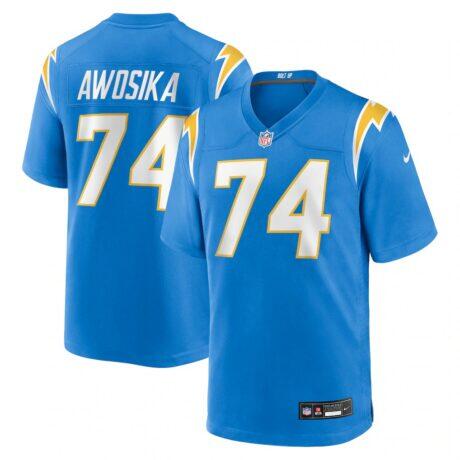 Kayode Awosika Los Angeles Chargers Nike Team Game Jersey - - Front View