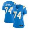 Kayode Awosika Los Angeles Chargers Nike Women's Team Game Jersey - - Front View