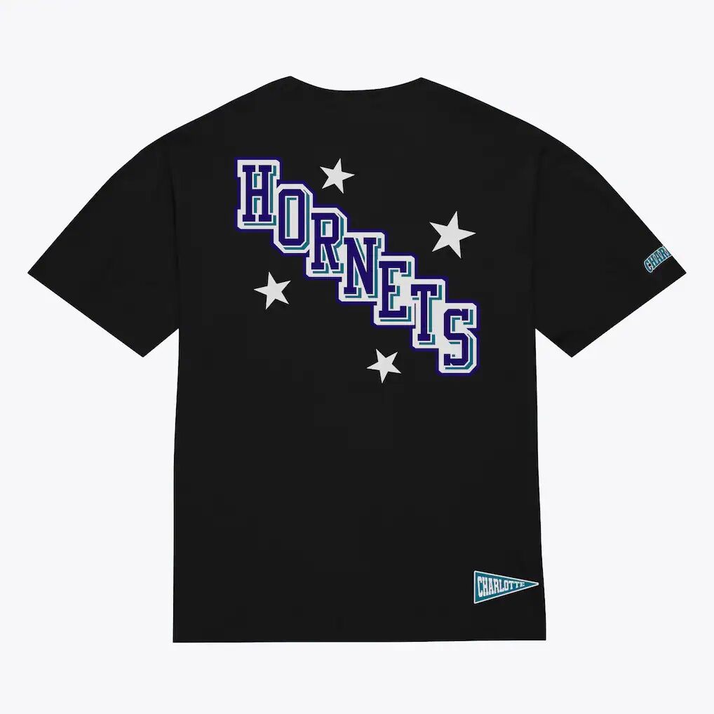 Charlotte Hornets Mitchell & Ness Pep Rally Premium T-Shirt