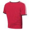 Atlanta Falcons WEAR by Erin Andrews Women's Cropped Throwback Ringer Baby T-Shirt - Red - Alt1