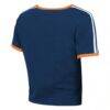 Chicago Bears WEAR by Erin Andrews Women's Cropped Throwback Ringer Baby T-Shirt - Navy - Alt1