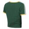 Green Bay Packers WEAR by Erin Andrews Women's Cropped Throwback Ringer Baby T-Shirt - Green - Alt1