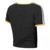 Pittsburgh Steelers WEAR by Erin Andrews Women's Cropped Throwback Ringer Baby T-Shirt - Black - Alt1