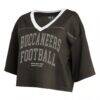 Tampa Bay Buccaneers WEAR by Erin Andrews Women's Cropped Jersey T-Shirt - - Detail View