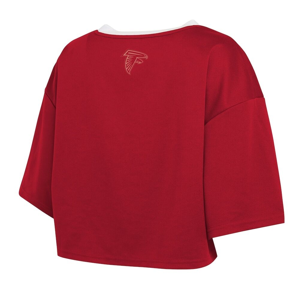 Atlanta Falcons WEAR by Erin Andrews Women's Cropped Jersey T-Shirt
