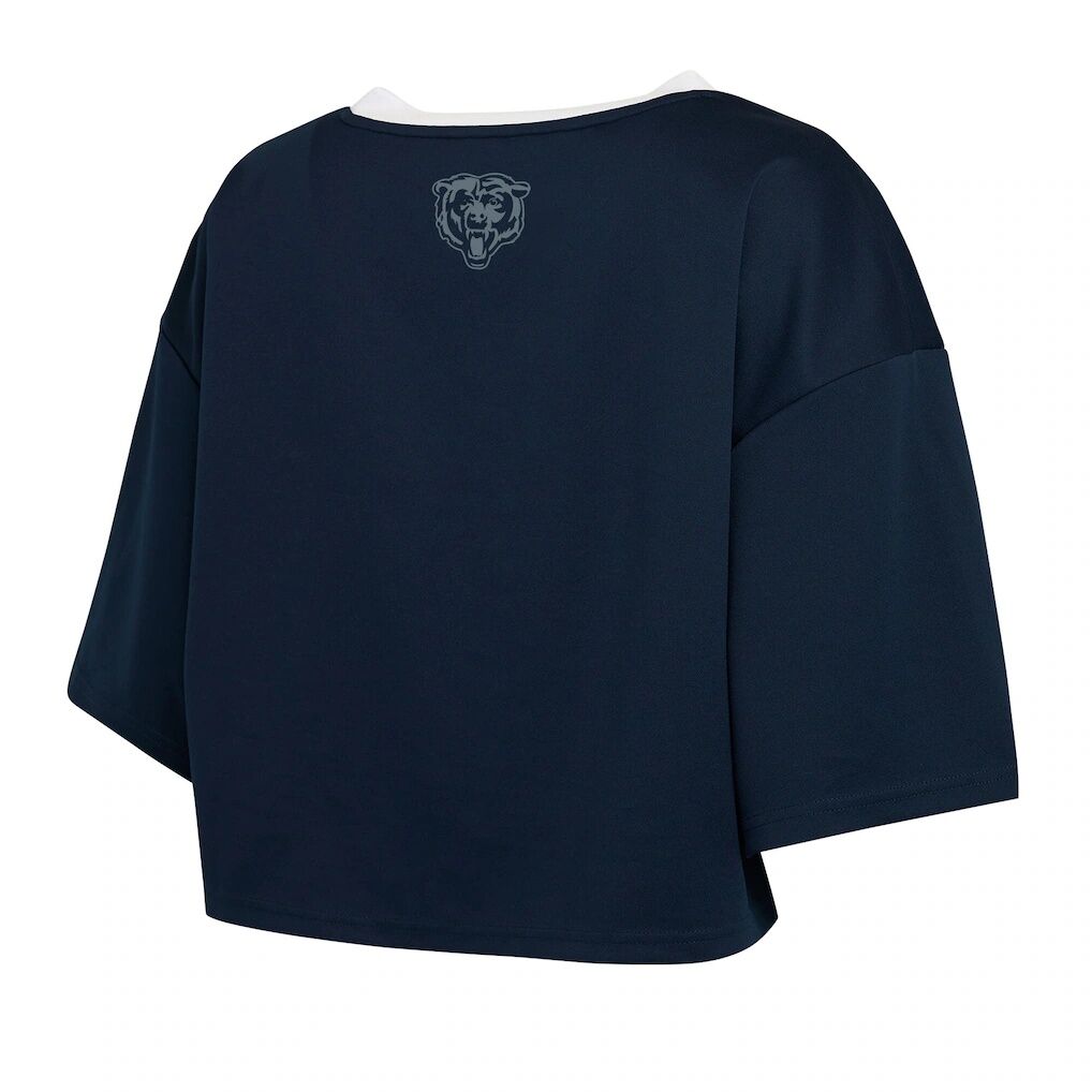 Chicago Bears WEAR by Erin Andrews Women's Cropped Jersey T-Shirt