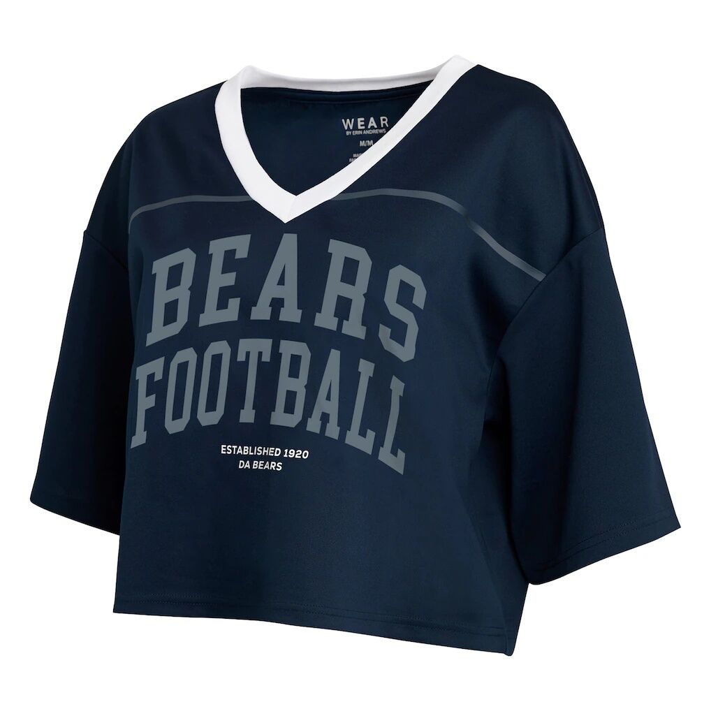 Chicago Bears WEAR by Erin Andrews Women's Cropped Jersey T-Shirt
