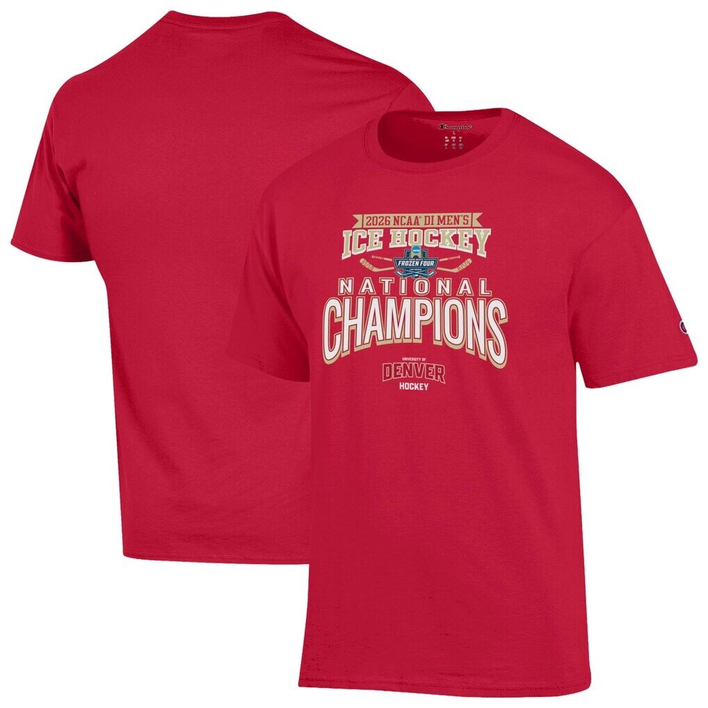 Denver Pioneers Champion 2026 NCAA Frozen Four Men's Ice Hockey National Champions Jersey T-Shirt