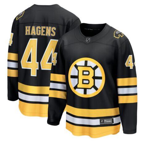 James Hagens Boston Bruins Fashion7 Breakaway Jersey - Black - Front View