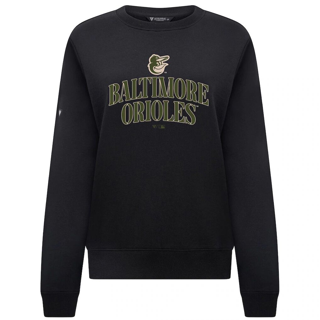 Baltimore Orioles Levelwear Women's 2026 Armed Forces Day Yvette Stencil Art Tri-Blend Sweatshirt