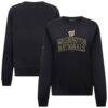 Washington Nationals Levelwear Women's 2026 Armed Forces Day Yvette Stencil Art Tri-Blend Sweatshirt - Black - Front View