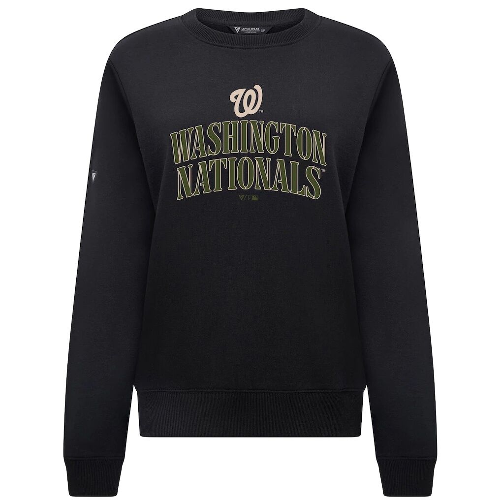 Washington Nationals Levelwear Women’s 2026 Armed Forces Day Yvette Stencil Art Tri-Blend Sweatshirt