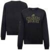 Colorado Rockies Levelwear Women's 2026 Armed Forces Day Yvette Stencil Art Tri-Blend Sweatshirt - Black - Front View