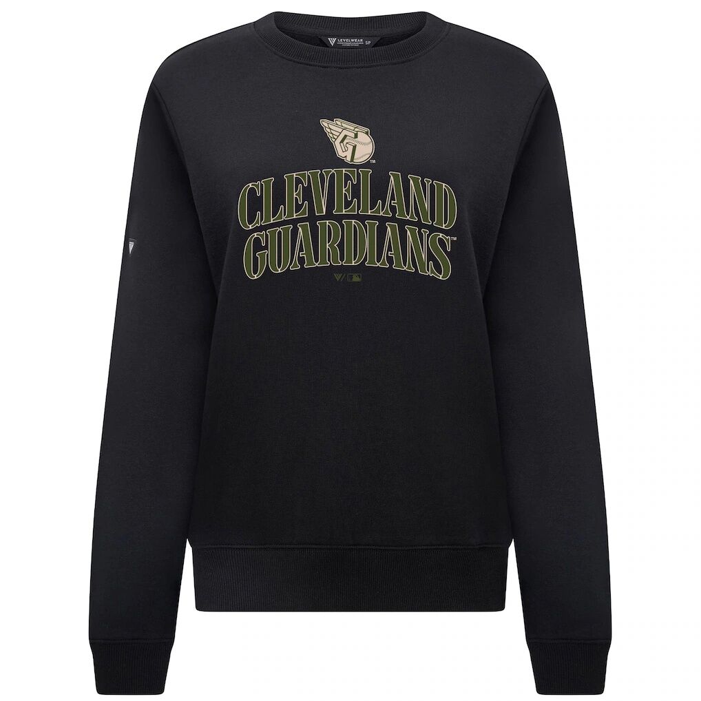 Cleveland Guardians Levelwear Women's 2026 Armed Forces Day Yvette Stencil Art Tri-Blend Sweatshirt