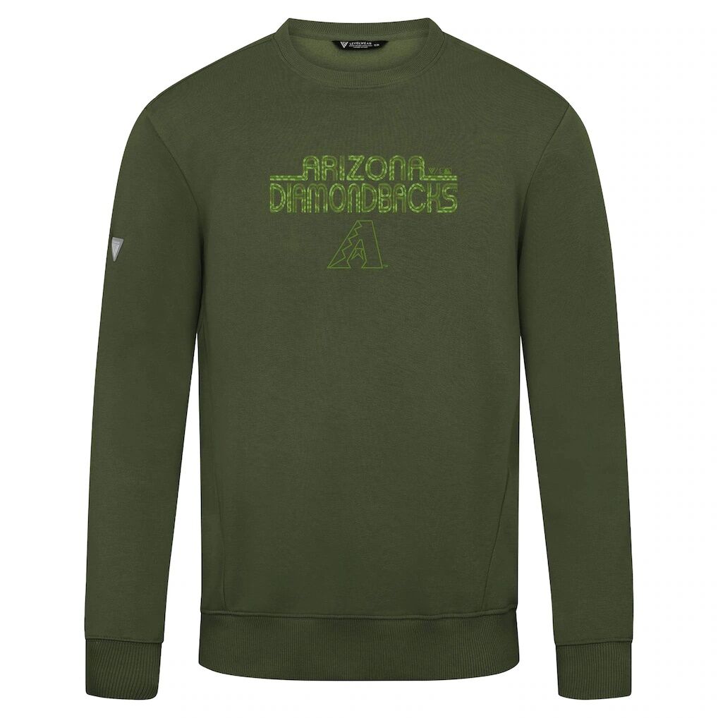 Arizona Diamondbacks Levelwear 2026 Armed Forces Day Lanes Camo Zane Sweatshirt - Olive
