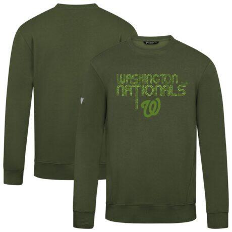 Washington Nationals Levelwear 2026 Armed Forces Day Lanes Camo Zane Sweatshirt - - Front View