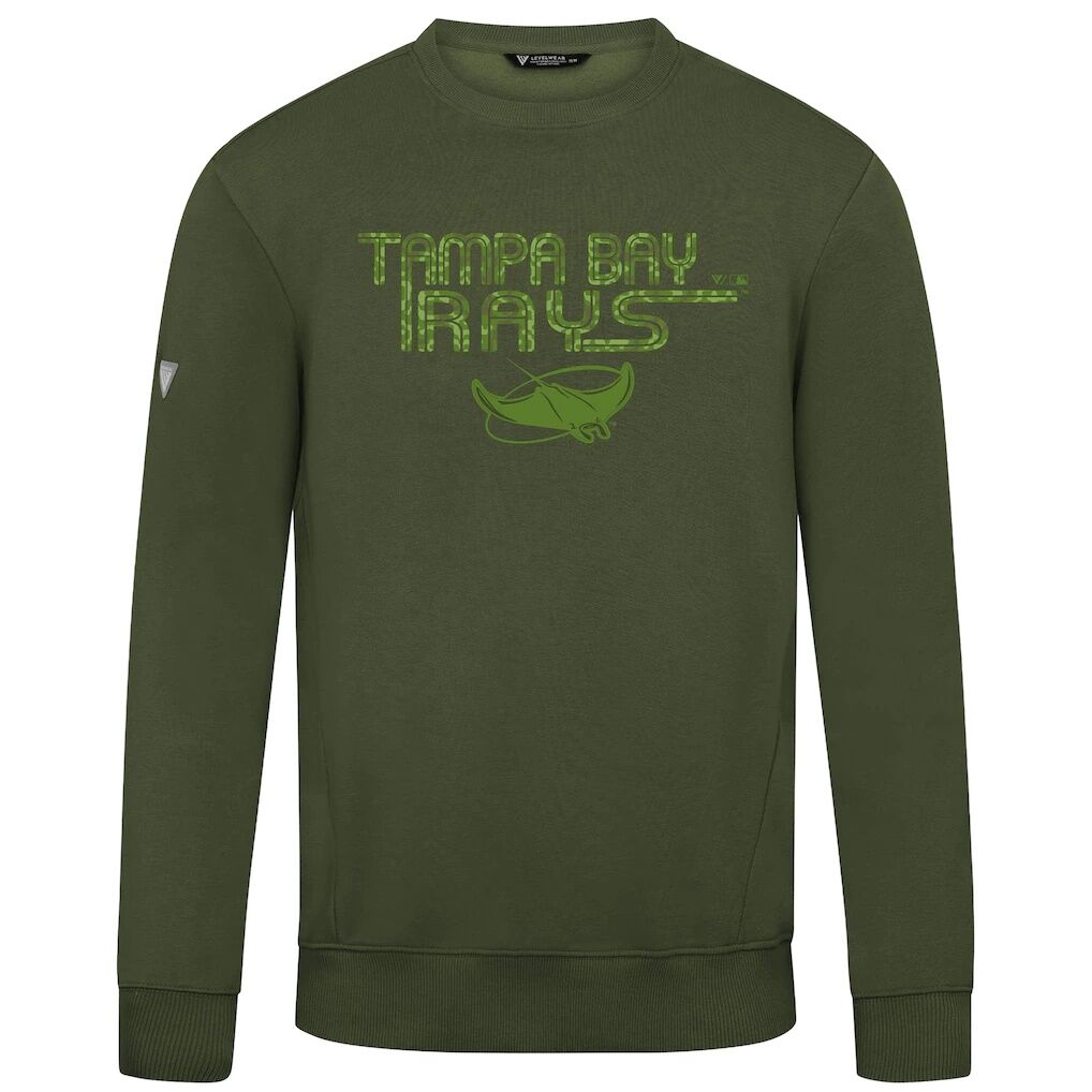 Tampa Bay Rays Levelwear 2026 Armed Forces Day Lanes Camo Zane Sweatshirt - Olive