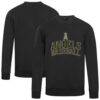 Los Angeles Angels Levelwear 2026 Armed Forces Day Stencil Arch Zane Sweatshirt - Black - Front View